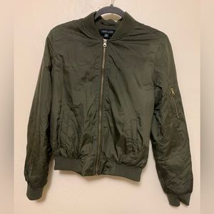 Olive green bomber jacket